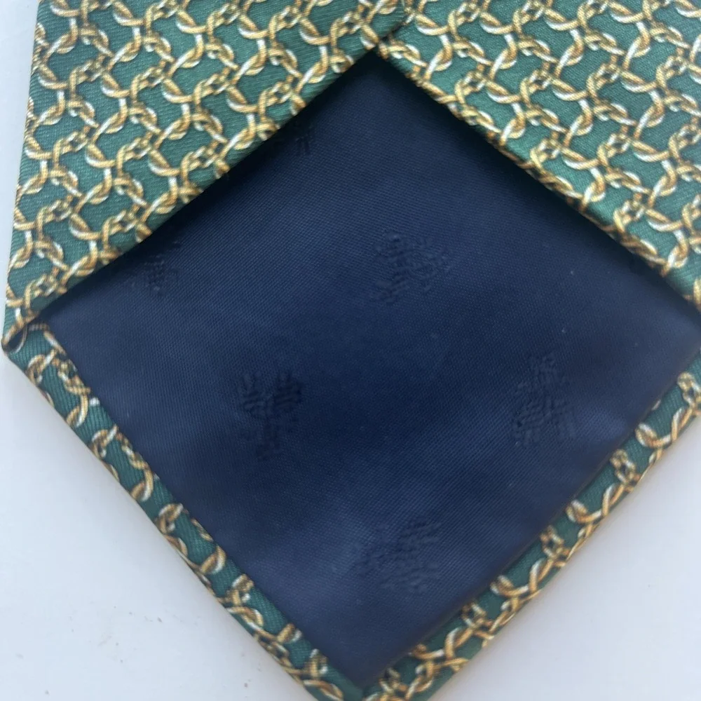 BROOKS BROTHERS Makers Green‎ Chain Link SILK TIE 57